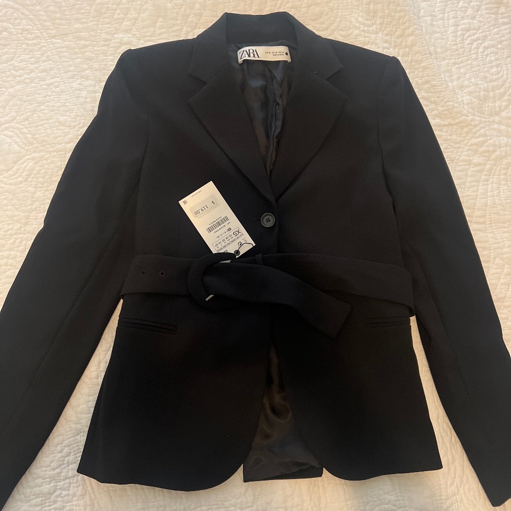 Belted blazer